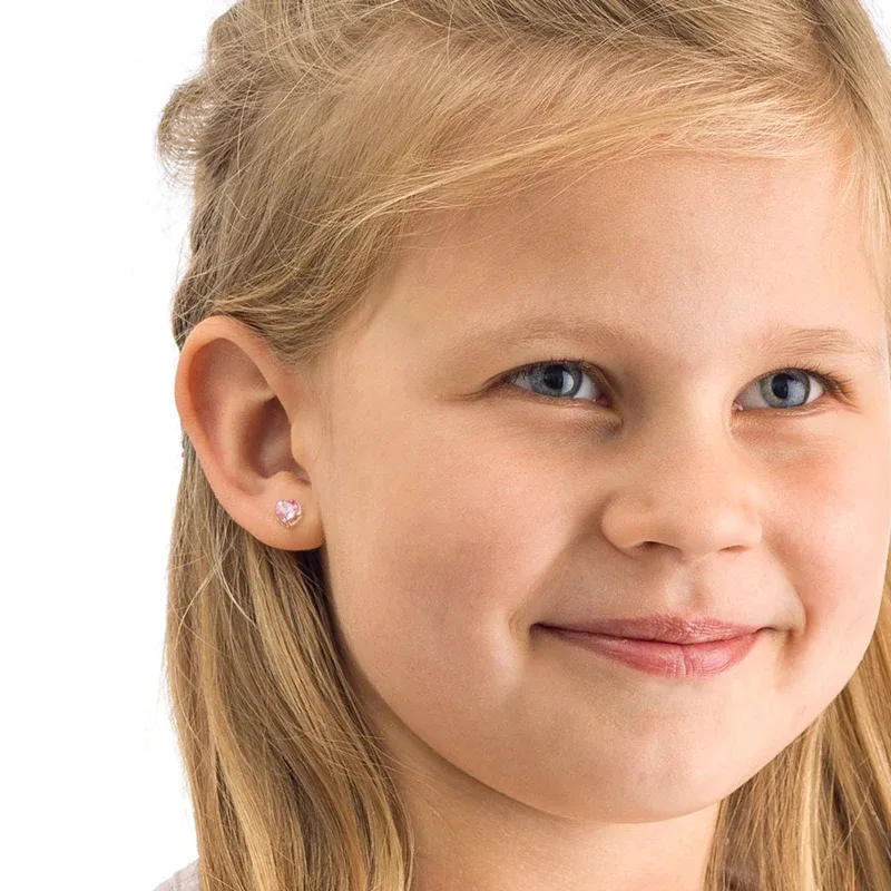 Blomdahl Örhängen Heart Light Rose 6 mm Blomdahl