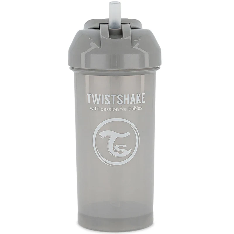 Twistshake Straw Cup 360 ml 6+ mån Pastell Grå Twistshake