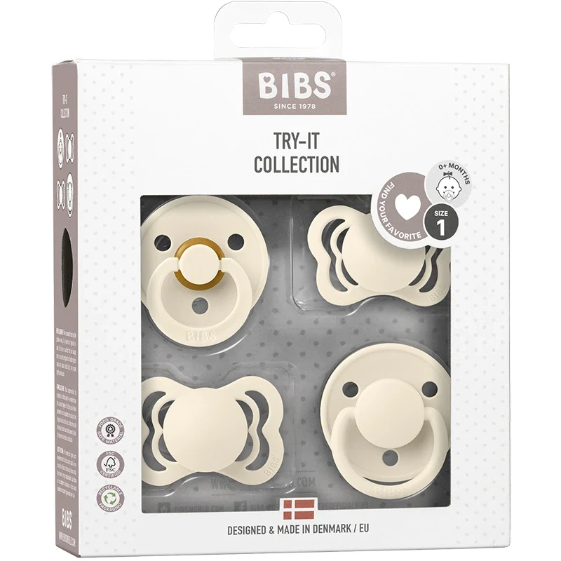 BIBS Try-It Collection Ivory 4-pack Bibs