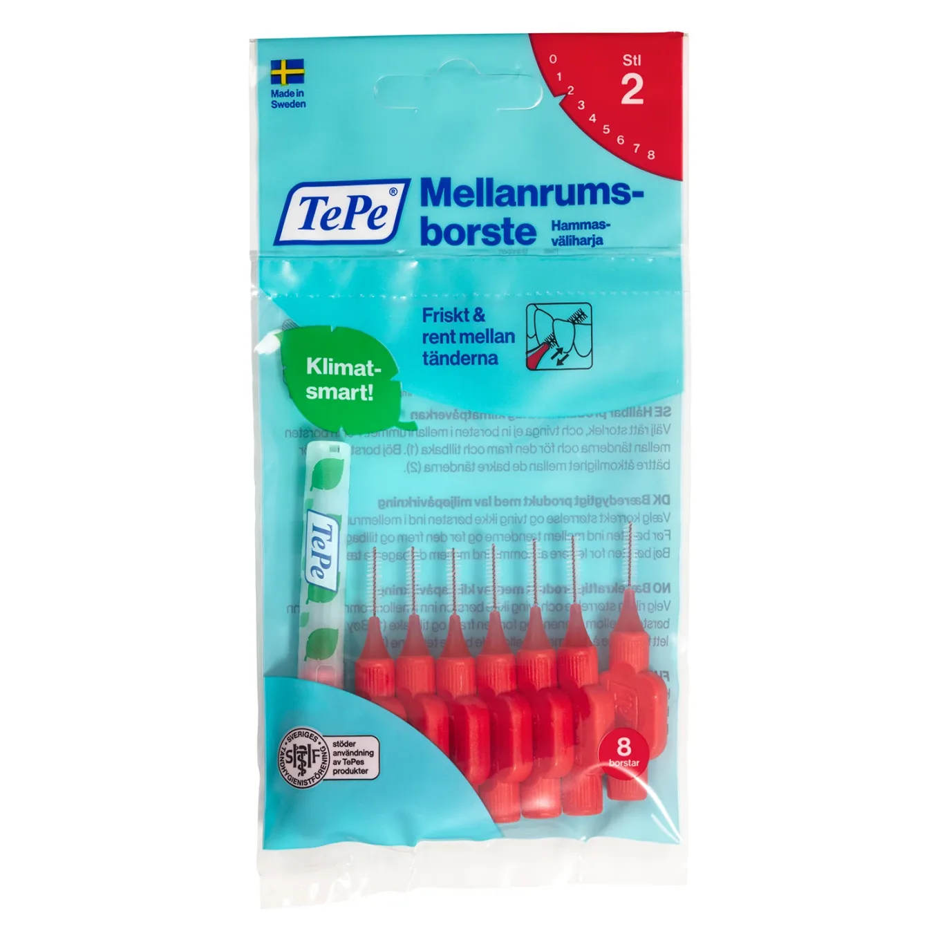 TePe Mellanrumsborste 0,4 - 1,3 mm 8 st 0,5 mm TePe