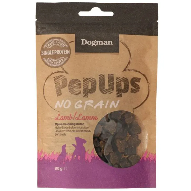 Dogman Pep Ups No Grain Lamm 90 g Dogman