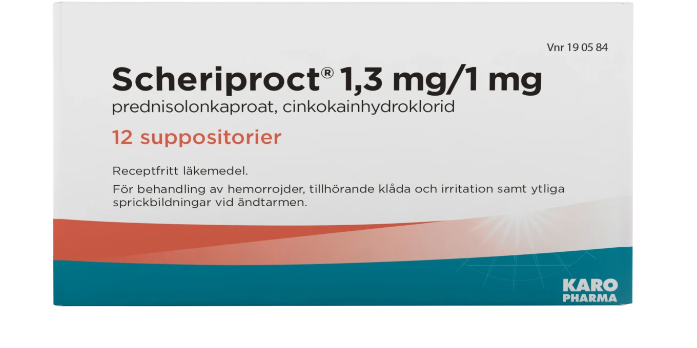 Scheriproct Suppositorium 1,3 mg/1 mg 12 st Scheriproct