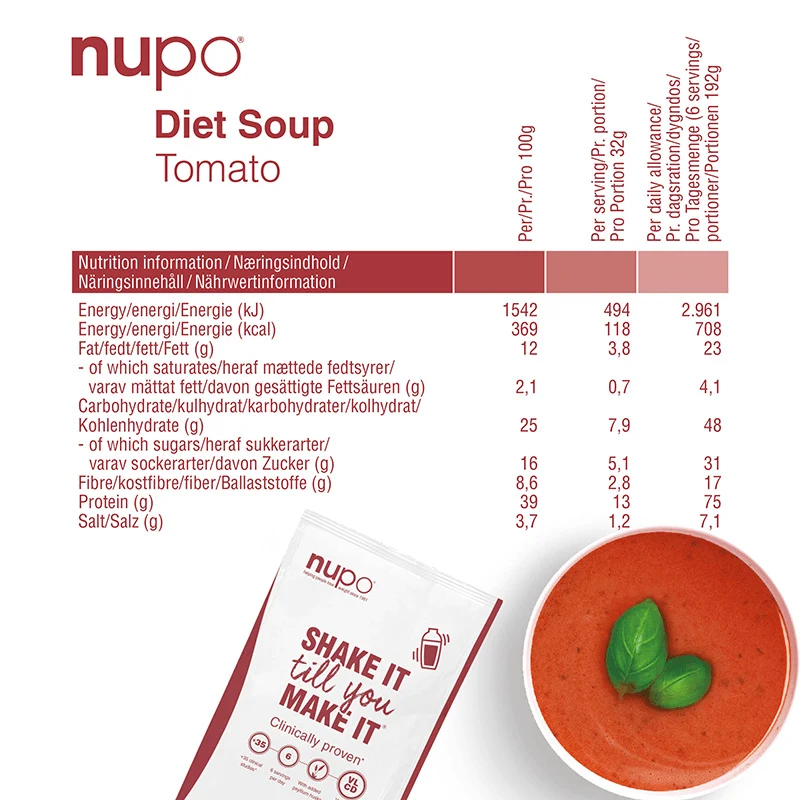 Nupo Diet Soup Tomato 12 portioner Nupo