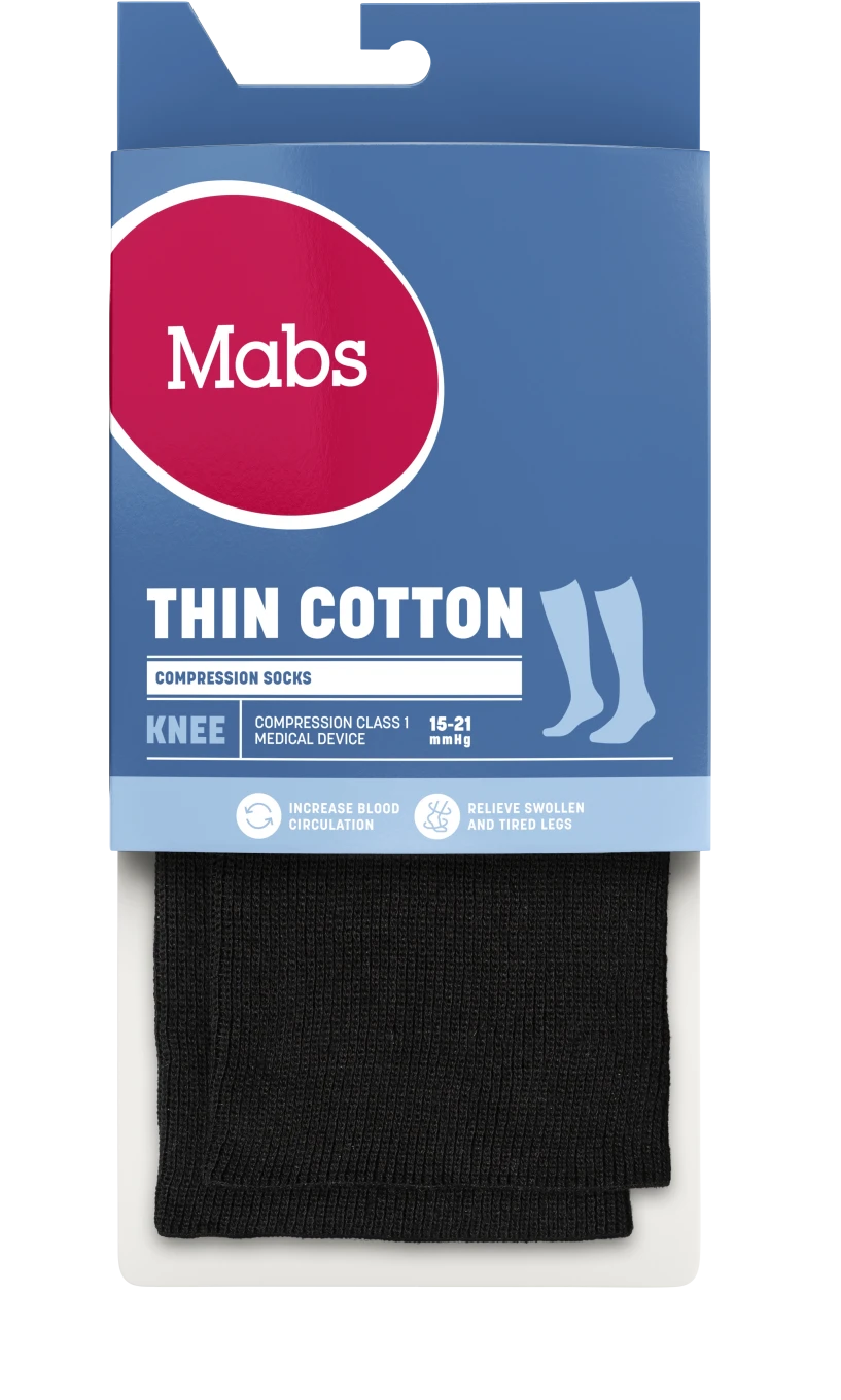 Mabs Thin Cotton Knee Black 1 par M Mabs