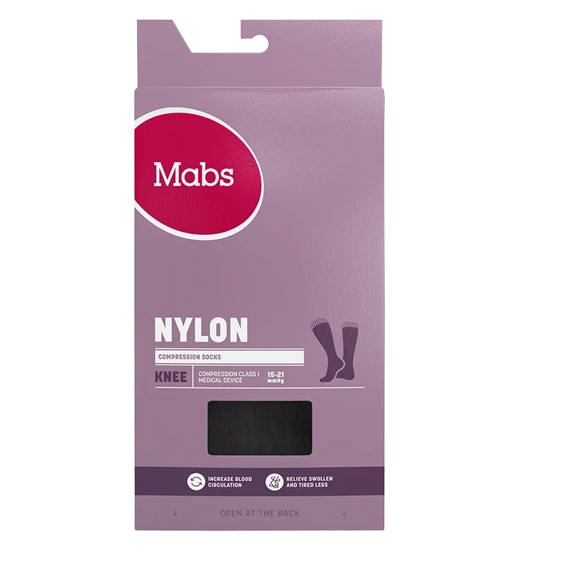 Mabs Nylon Knee Wide Black 1 par S Mabs
