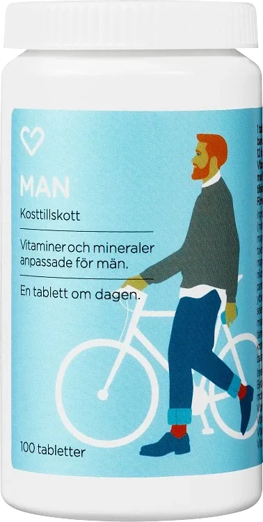 Hjärtats Multivitamin Man 100 st Hjärtats