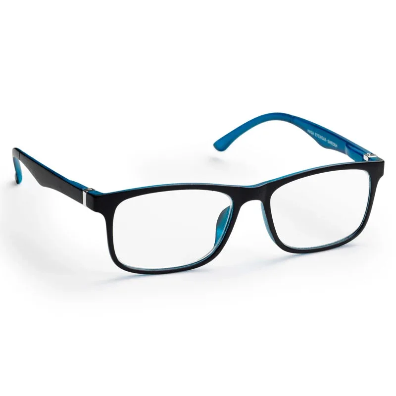 Lix Läsglasögon Stockholm Matt Black Blue +2,0 Haga Optik