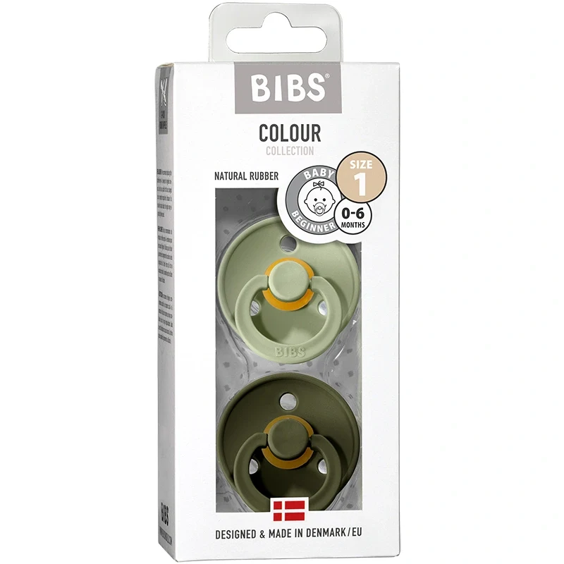 BIBS Napp Sage / Hunter Green 0-6 månader 2-pack Bibs