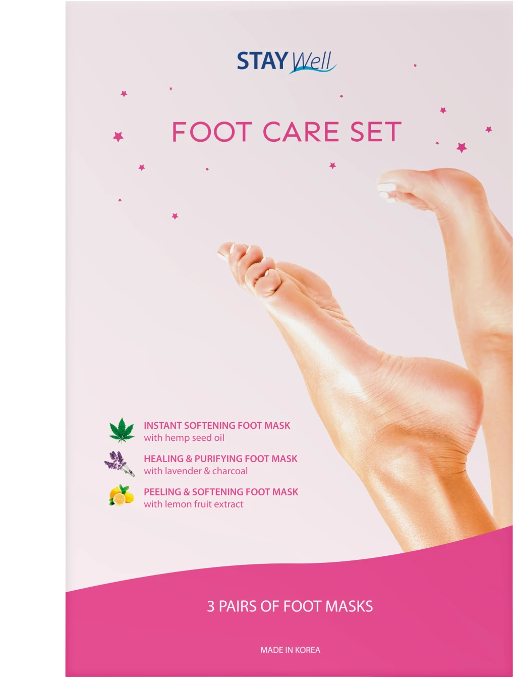 Stay Well Foot Care 3 Masks Stay Well