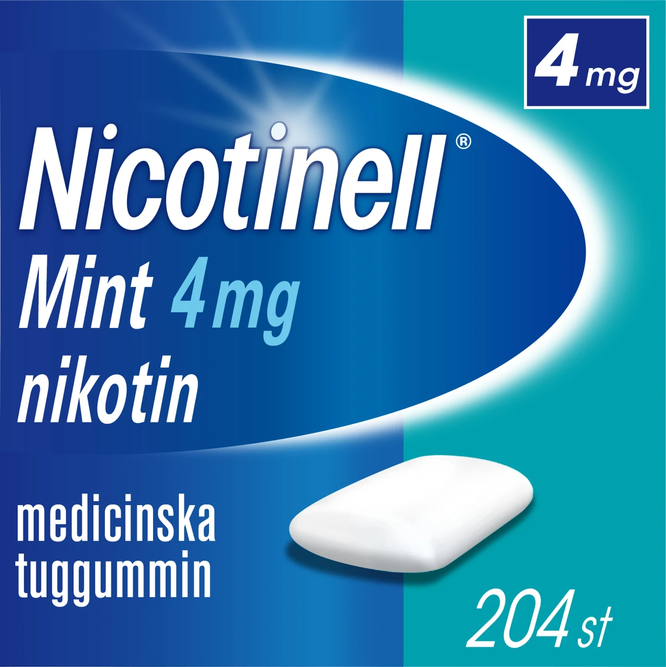 Nicotinell Mint medicinskt tuggummi 4 mg 204 st Nicotinell