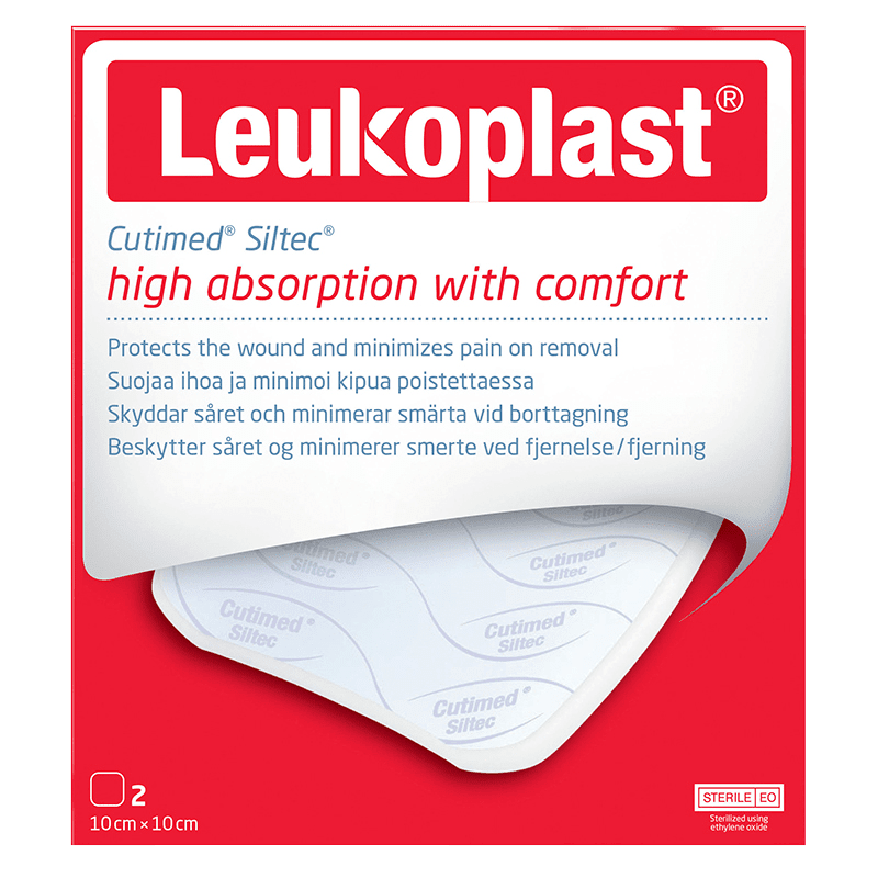 Leukoplast Cutimed Siltec 10x10 cm 2 st Leukoplast