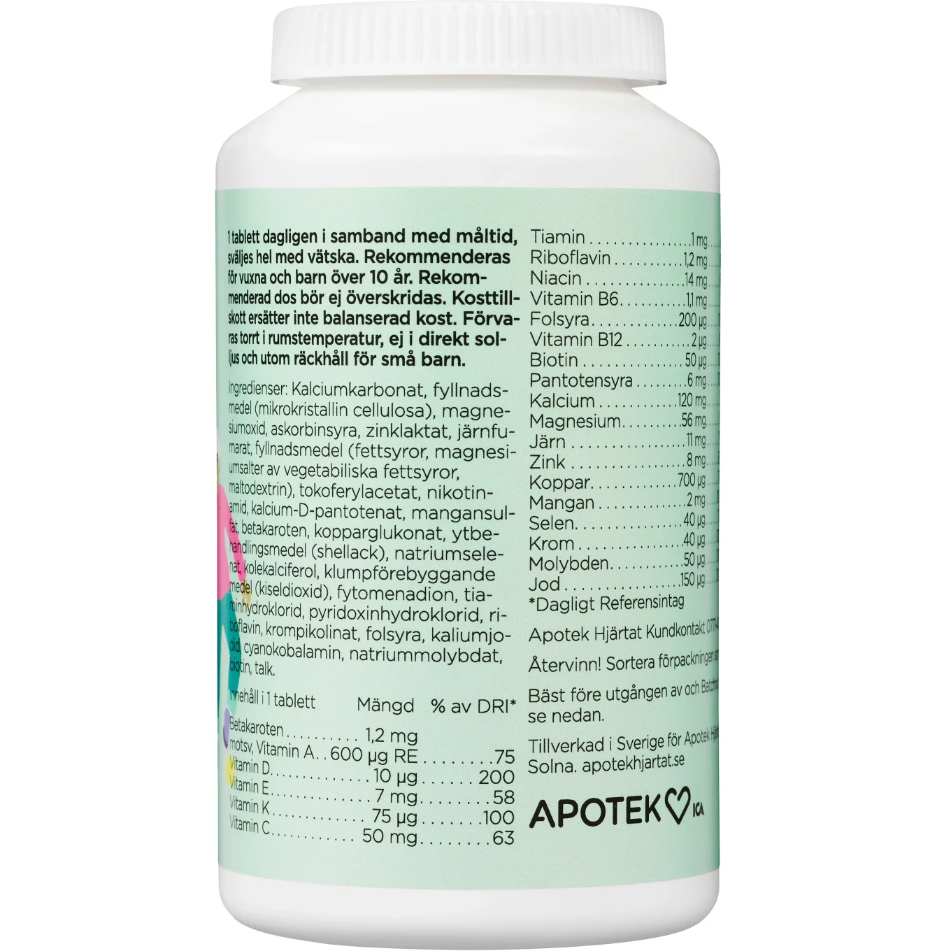 Hjärtats Multivitamin Familj 200 st Hjärtats