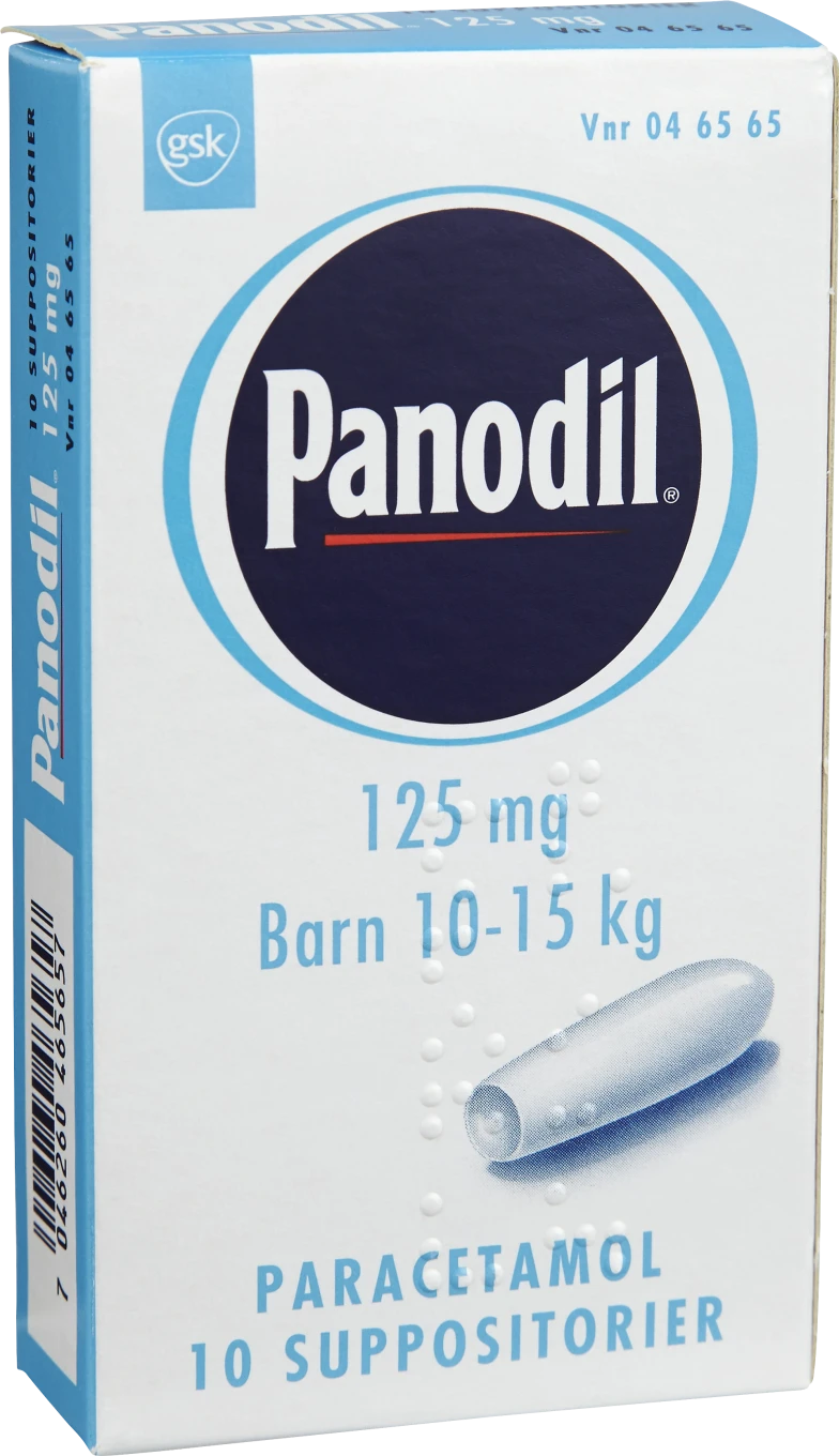 Panodil suppositorium 125 mg 10 st Panodil