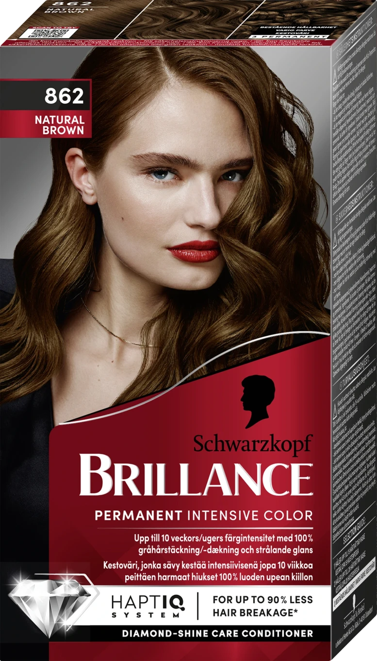 Schwarzkopf Brillance Hårfärg 862 Natural Brown Schwarzkopf
