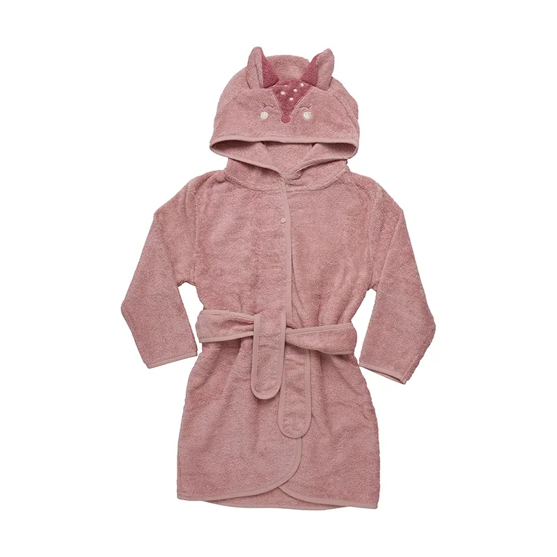 Pippi Organic Bath Robe Misty Rose 86/92 Pippi