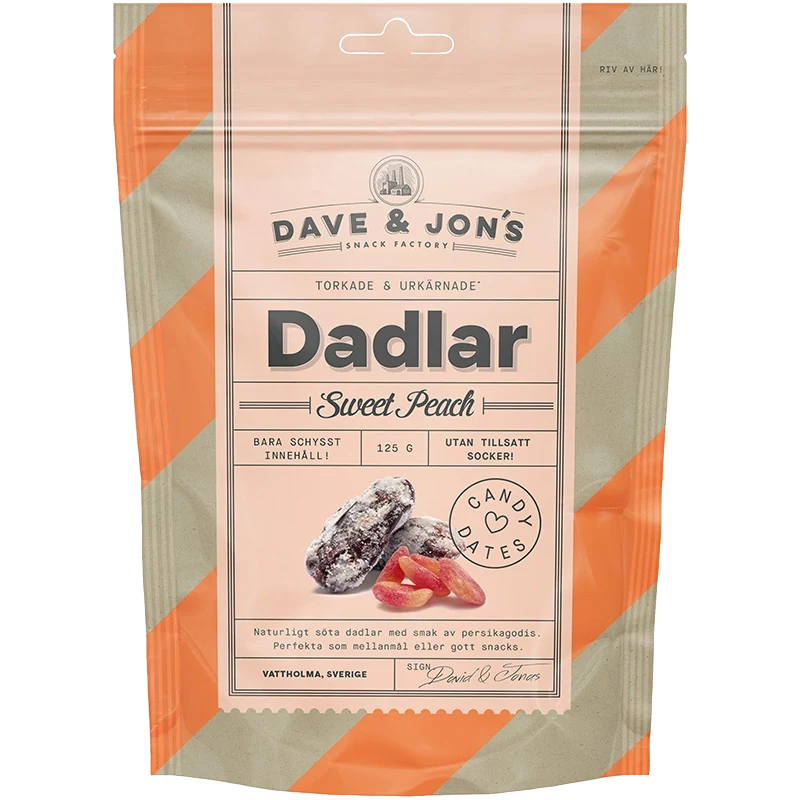 Dave & Jon's Dadlar Sweet Peach 125 g Dave & Jons