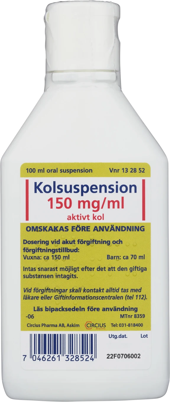 Kolsuspension oral suspension 150 mg/ml 100 ml Kolsuspension