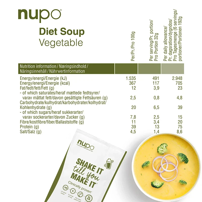 Nupo Diet Soup Vegetable 12 portioner Nupo