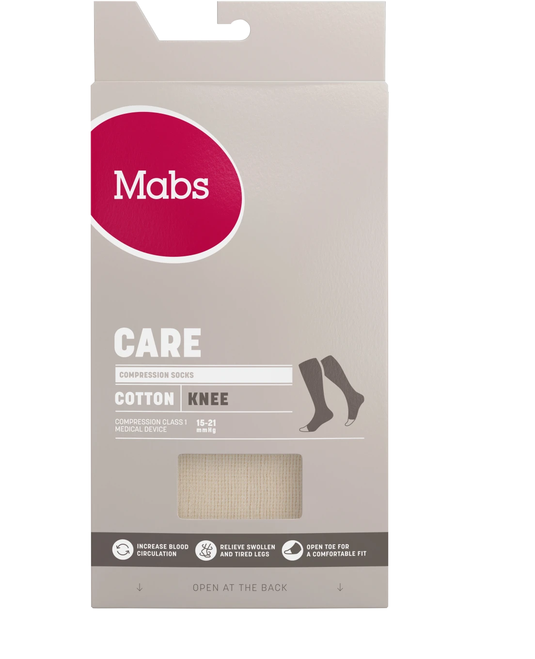 Mabs Care Knee Natur 1 par 4 Blå Mabs