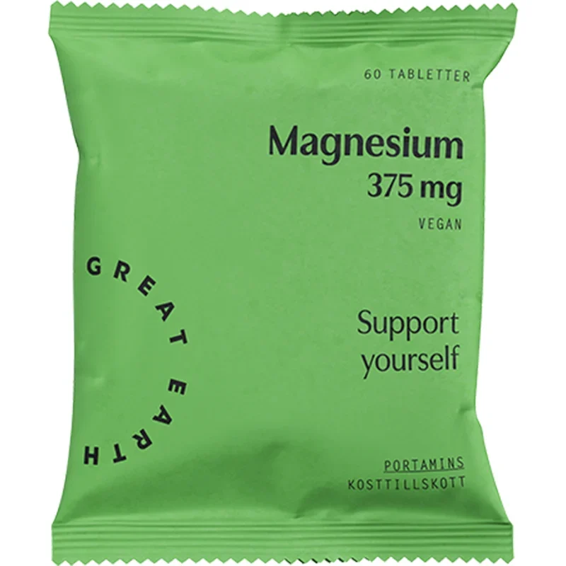 Great Earth Magnesium 375 mg refill 60 tabletter Great Earth