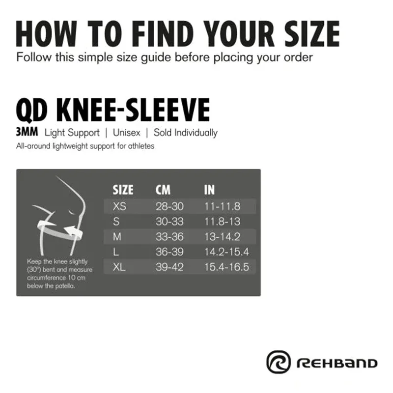 Rehband QD Knee-Sleeve 3 mm Blue  L Rehband