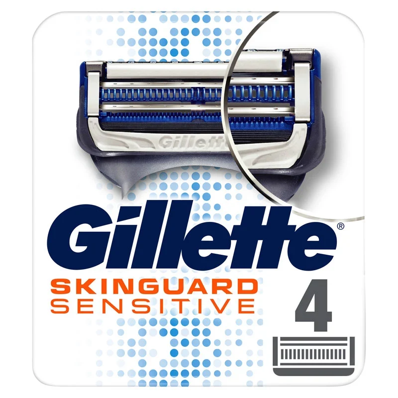 Gillette Skinguard Sensitive Rakblad för män 4 st Gillette