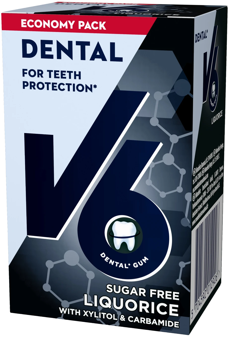V6 Dental Liquorice tuggummi 70 g V6