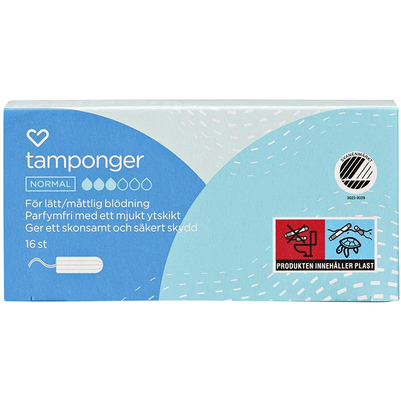 Hjärtats tamponger Normal 16st Hjärtats