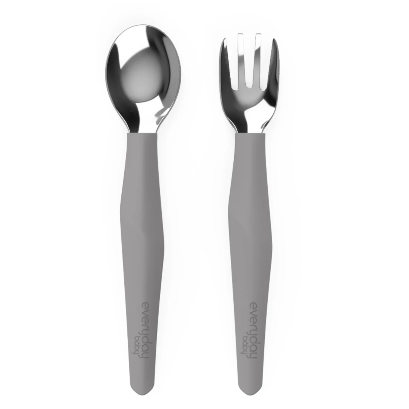 Everyday Baby Bestick Rostfritt Stål och Silikon Quiet Grey Everyday Baby