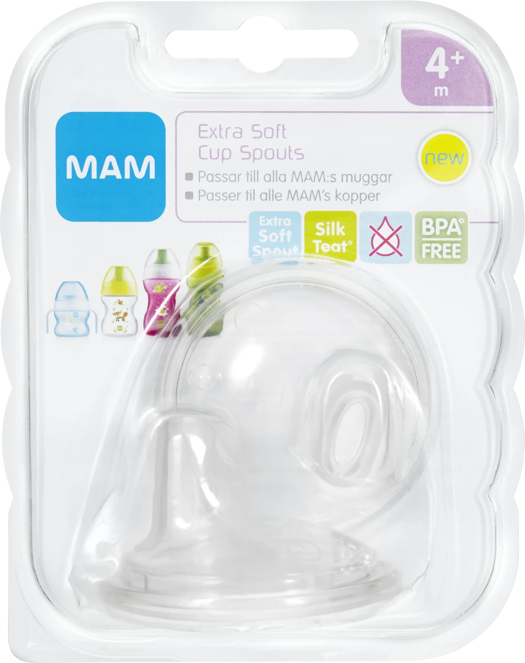 MAM Extra Mjuk Drickpip 4 mån+ 2-pack Mam