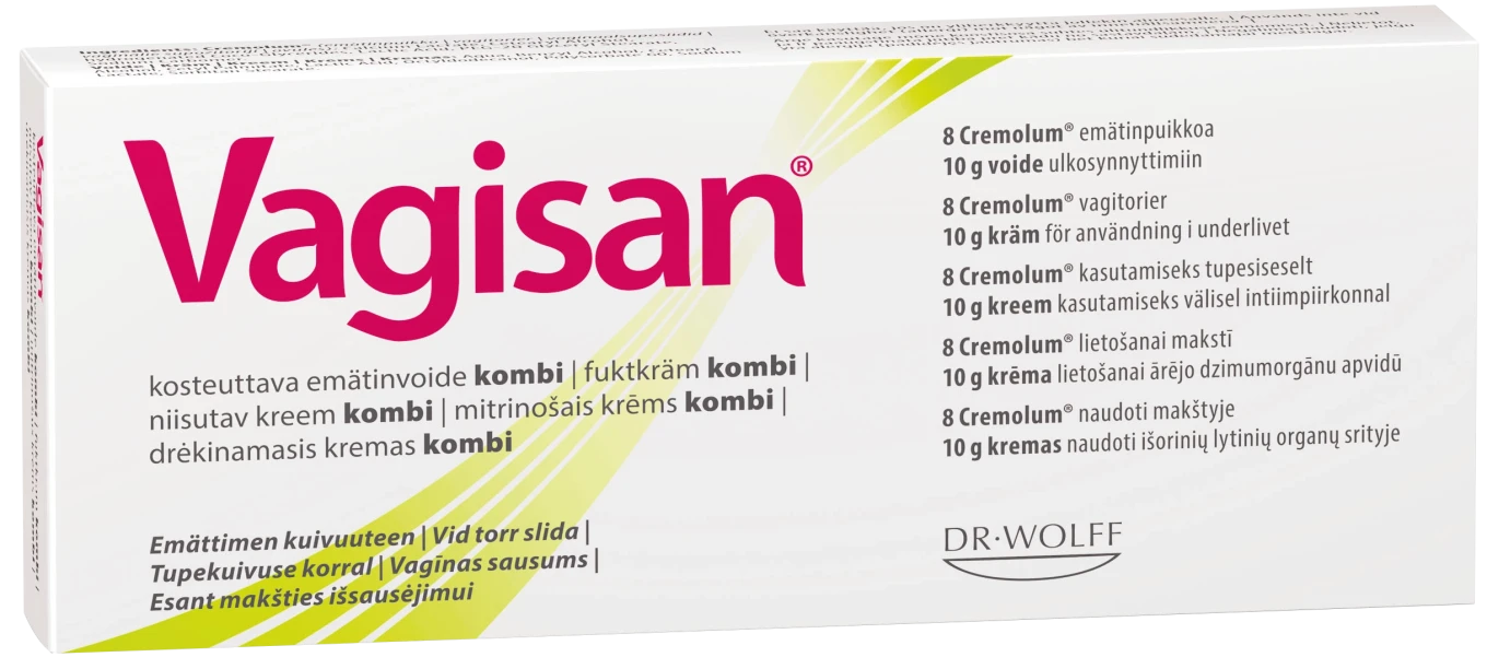 Vagisan Kombi Fuktkräm 10 g + Cremolum 8 st Vagisan