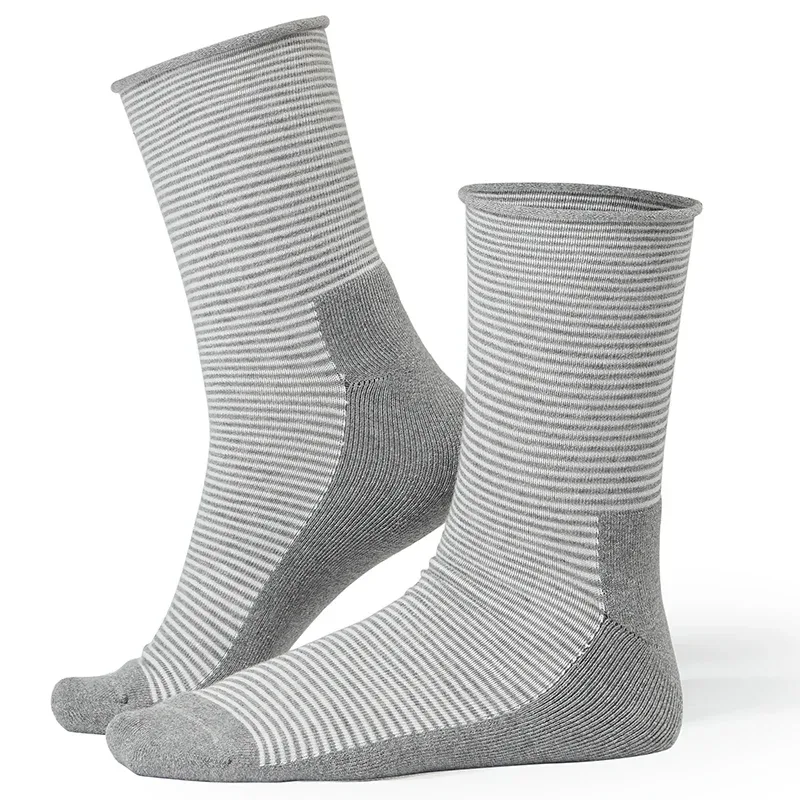 Life Wear Diabetesstrumpa Bomull Grå Rand 40/42 Life Wear