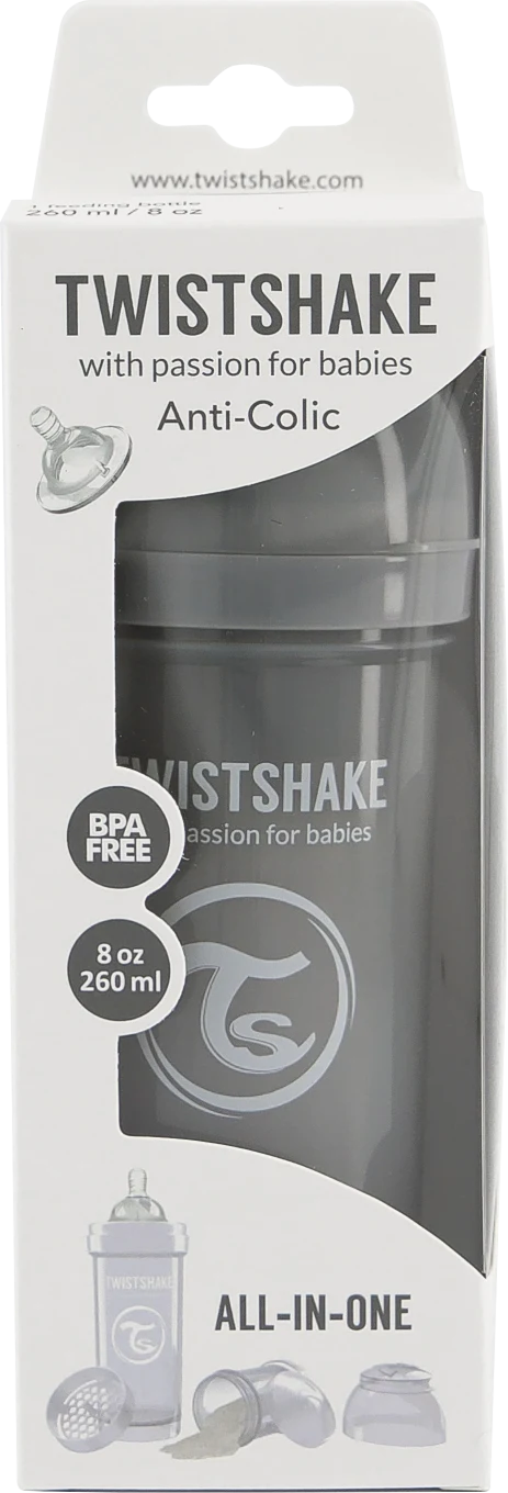 Twistshake Anti-Colic nappflaska 260 ml Pastell Grå Twistshake