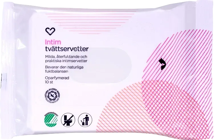 Hjärtats Intim Tvättservetter 10st Hjärtats