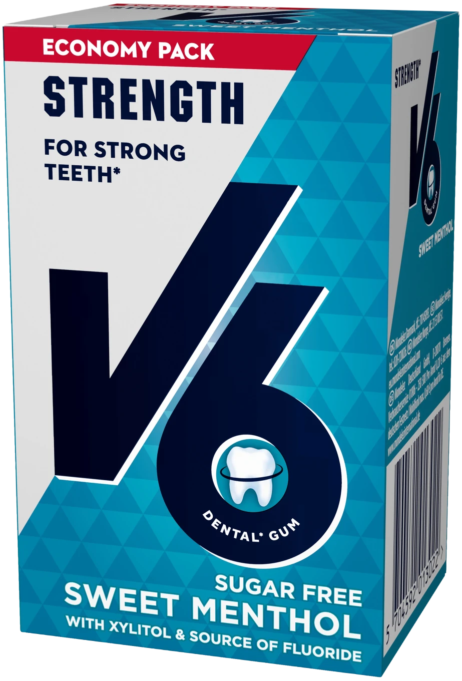 V6 Strenght Sweet Menthol tuggummi 70 g V6