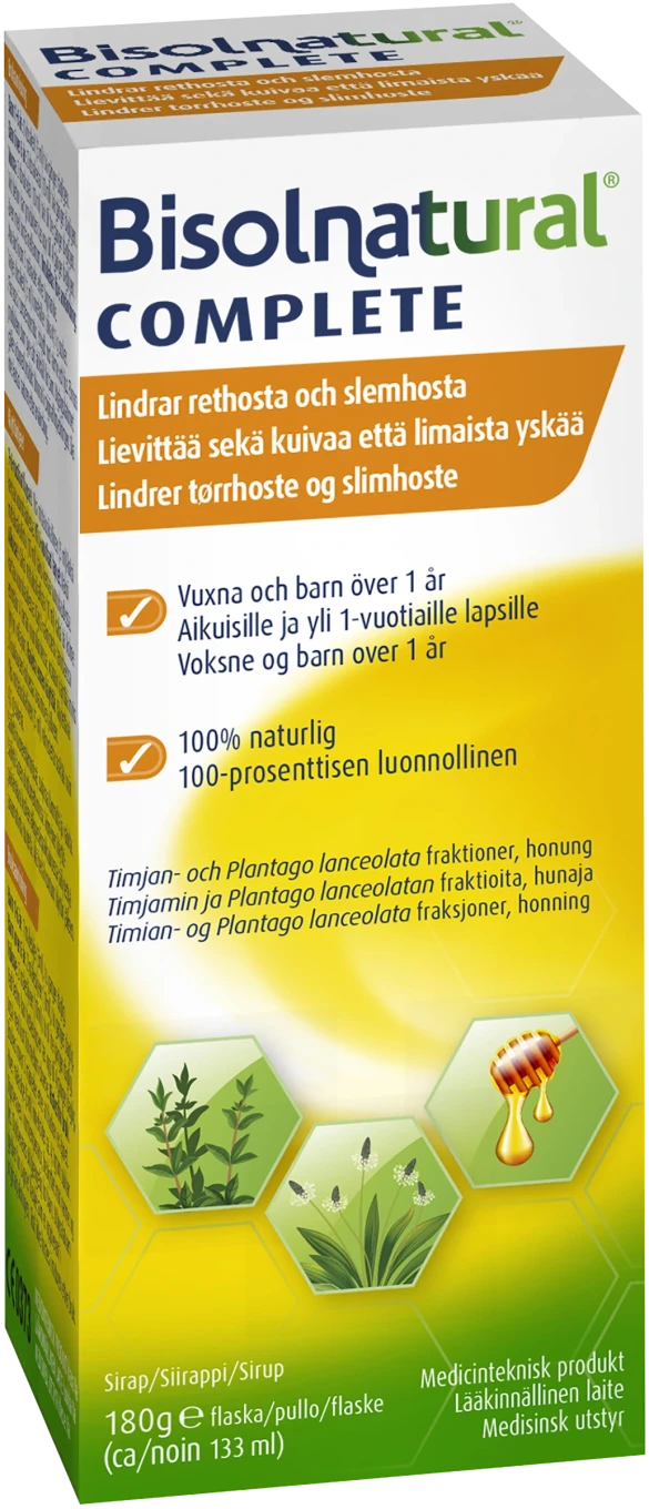 Bisolnatural Complete Hostsirap 133 ml Bisolvon