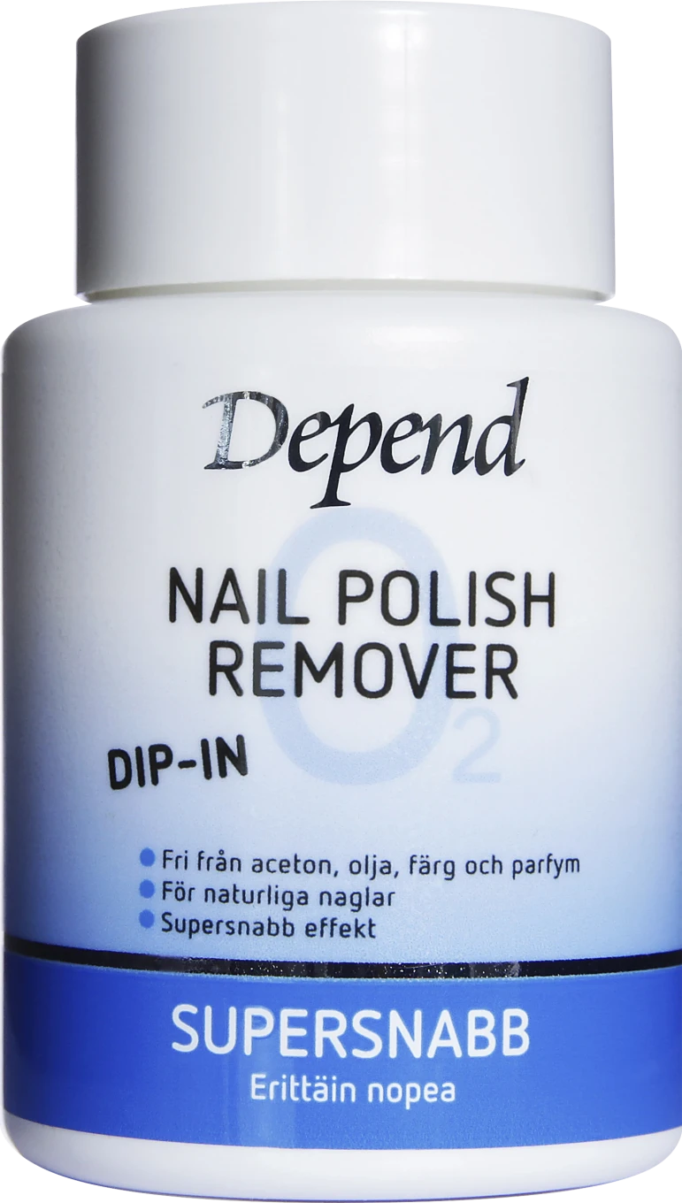 Depend O2 Dip Remover Blå 75 ml Depend