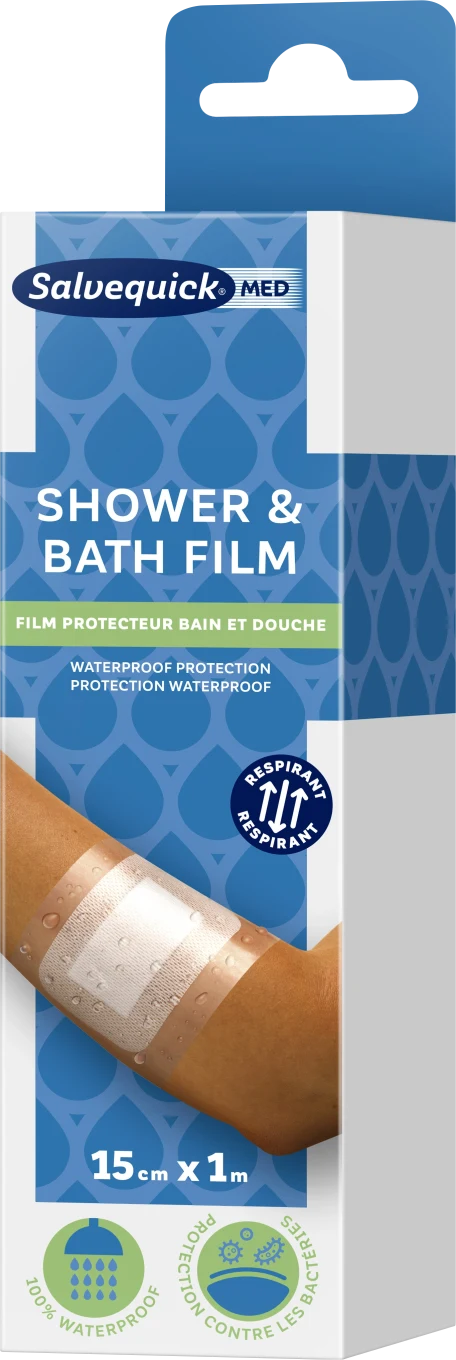 Salvequick MED Shower & Bath Film 15 cm x 1 m Salvequick