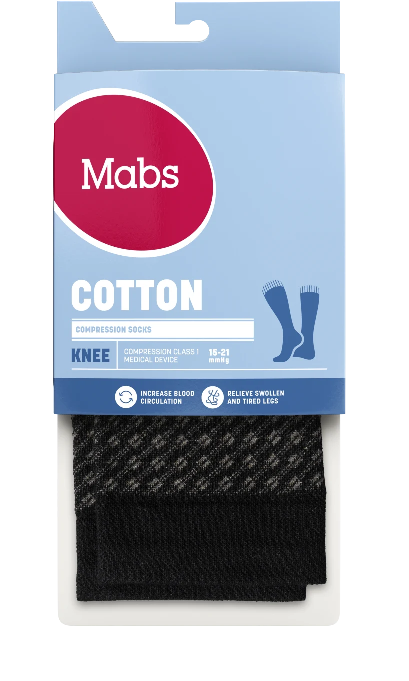 Mabs Cotton Knee Black/Grey 1 par M Mabs