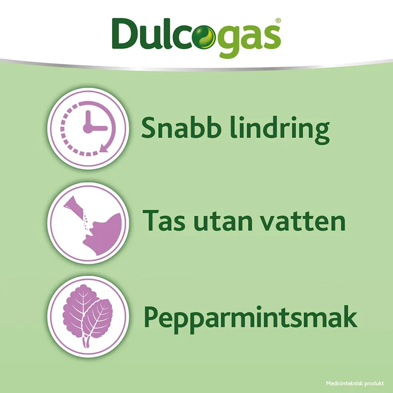 Dulcogas pepparmint dospåse 125 mg 18 st Dulcogas