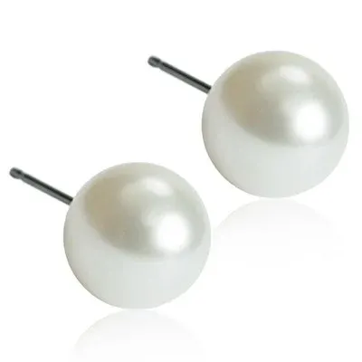 Blomdahl Örhängen Pearl 8 mm White Blomdahl