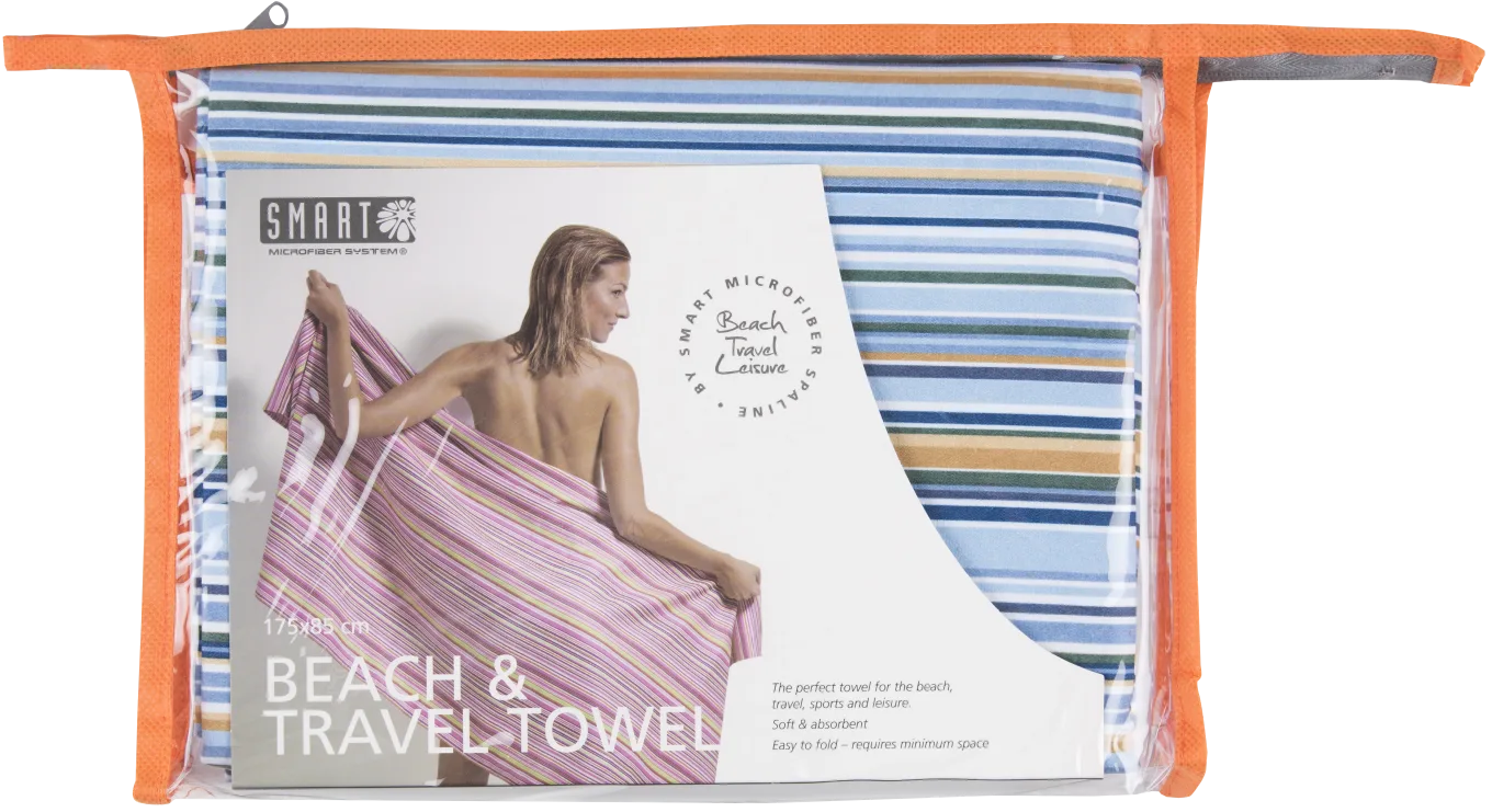 Smart Beach & Travel Towel Blue Stripe Smart