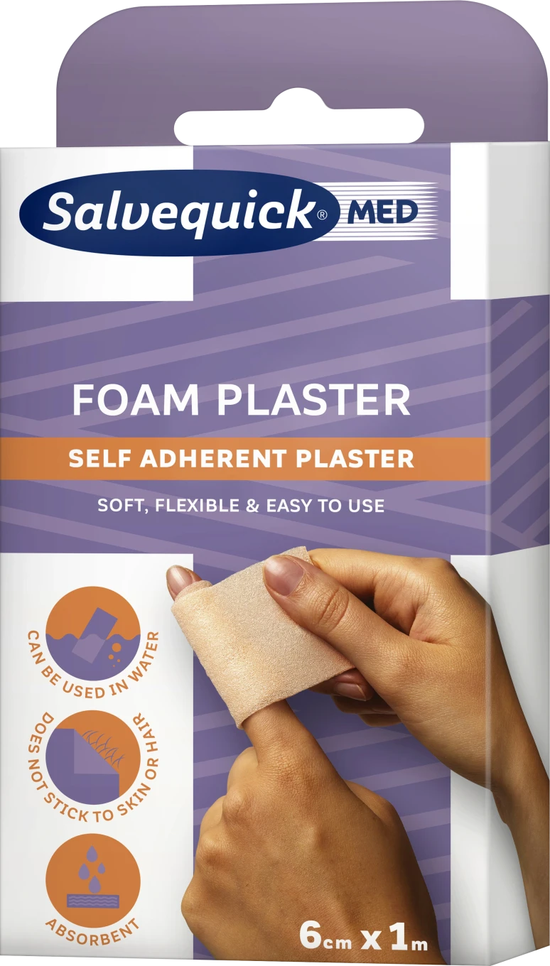 Salvequick MED Foam Plaster 6 cm x 100 cm Salvequick