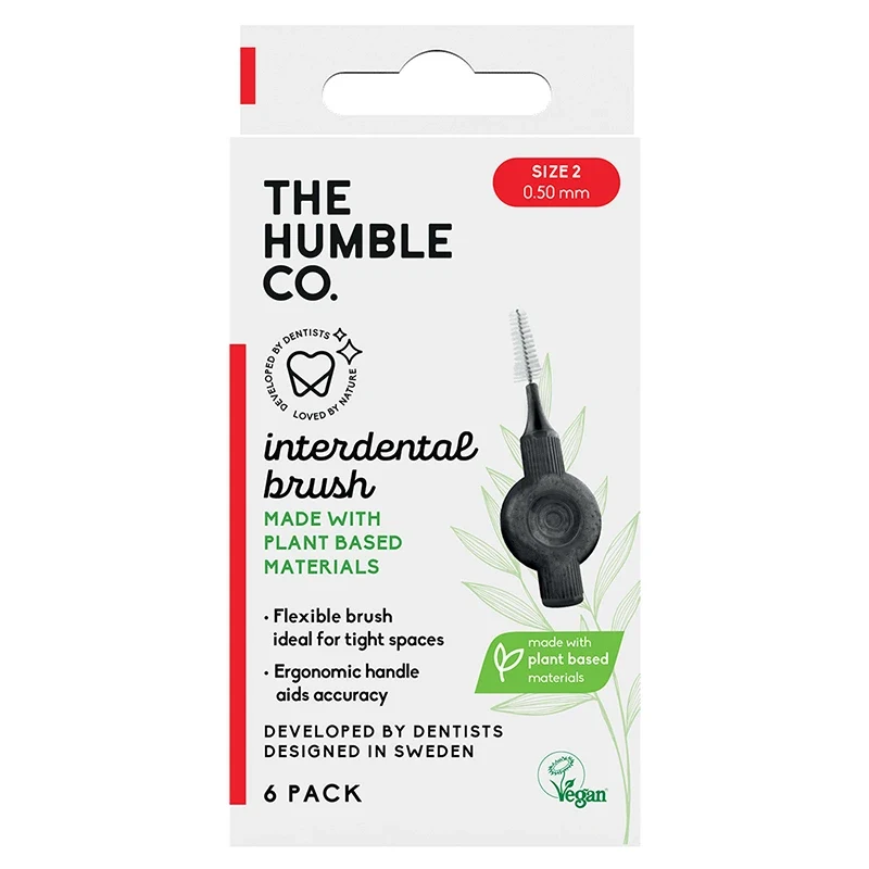The Humble Co. Plant Based Mellanrumsborste 6-pack 0,50 mm Size 2 The Humble Co.