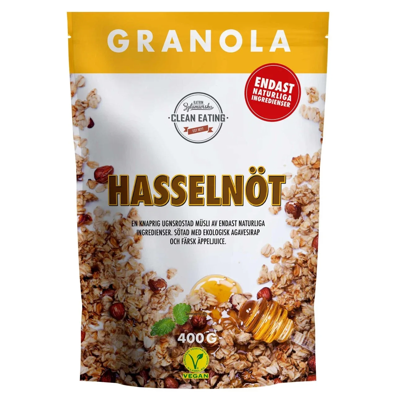 Clean Eating Granola Hasselnöt 400 g Clean Eating