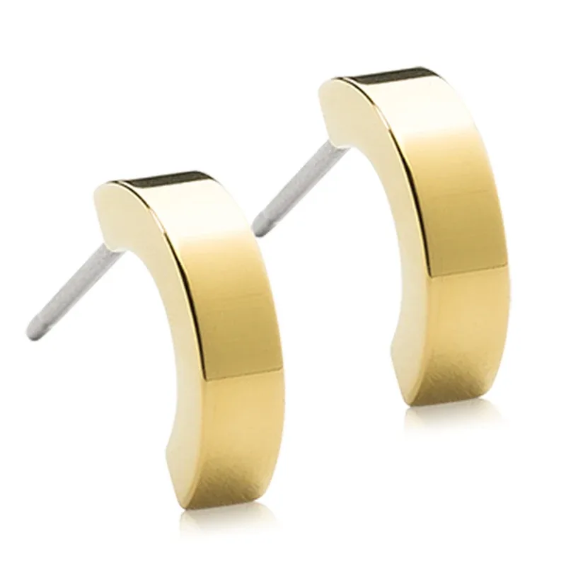 Blomdahl Örhänge GT Pendant Plain Curved 10 mm Blomdahl