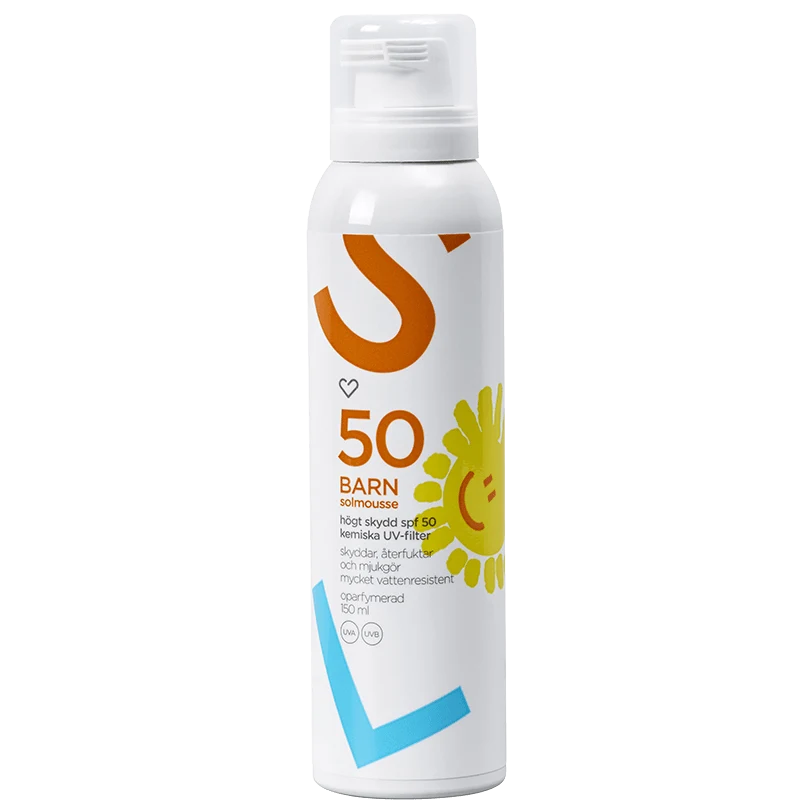 Hjärtats Solmousse Barn Oparfymerad SPF 50, 150 ml Hjärtats
