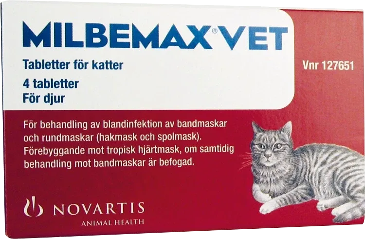 Milbemax vet. för katter tablett 4 st Milbemax