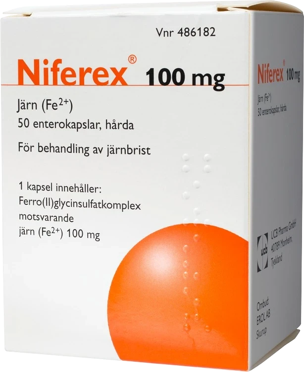 Niferex kapsel 100 mg 50 st Niferex