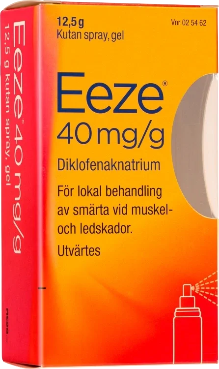 Eeze kutan spray gel 40 mg/g 12,5 g Eeze